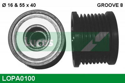 LUCAS ENGINE DRIVE lopa0100 -  Механизм свободного хода генератора